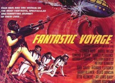 Fantastic voyage movie poster. In the movie, scientist shrink to enter and explore the body. Through the tool of animation, we can go on a journey inside the human body.