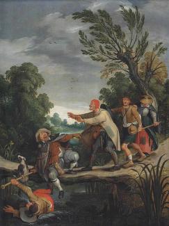 The Blind Leading the Blind painting