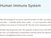 immune system webpage