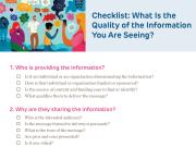 quality of information checklist sheet