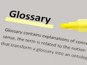 page from glossary 