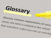 page from glossary 