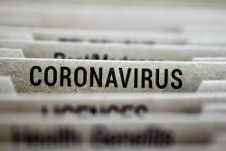  file folder titled coronavirus