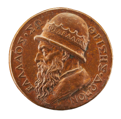 Hippocrates on ancient coin 