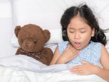 girl coughing